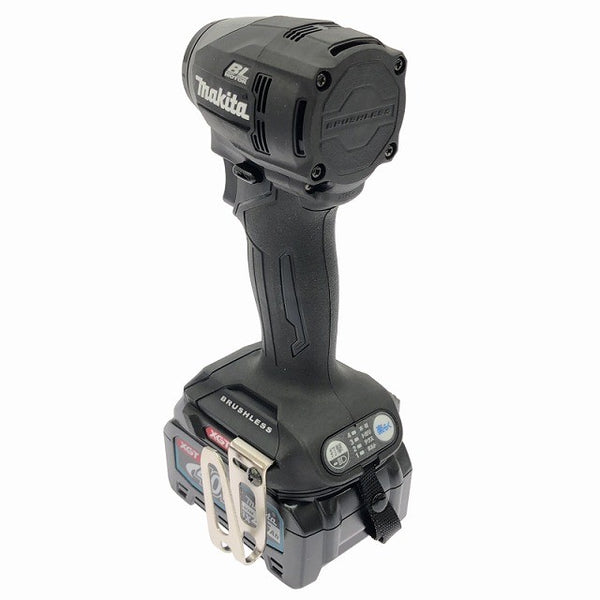 ☆未使用品☆makita マキタ 40Vmax 充電式インパクトドライバ TD005GRDXB 黒/ブラック バッテリ2個(2.5Ah) 充電器 ケース付136854 - 7
