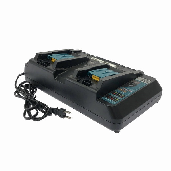 ☆比較的綺麗☆makita マキタ 14.4V/18V用 2口急速充電器 DC18RD バッテリー2個(18V 6.0Ah) 二口急速充電器 二口充電器 114365 - 4