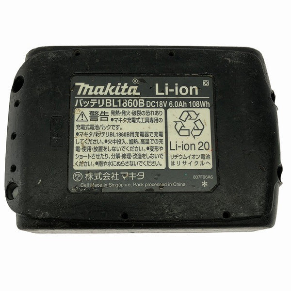 ☆中古品☆ makita マキタ 18V 6.0Ah 純正リチウムイオンバッテリー BL1860B 急速 残量 LITHIUM-ION 雪/飛行機マーク134786 - 10