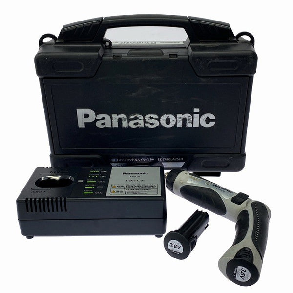 ☆中古品☆Panasonic パナソニック 3.6V 充電スティックドリルドライバー EZ7410LA2SH1 バッテリ2個(1.5Ah) 充電器 ケース 充電式128536 - 3