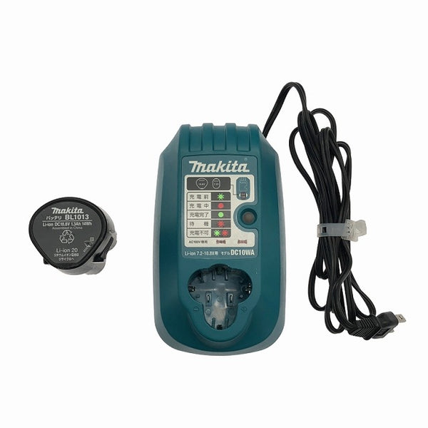 ☆中古品☆ makita マキタ 10.8V 充電式レシプロソー JR101D 青/ブルー バッテリー1個(10.8V 1.3Ah)充電器+ケース - 10