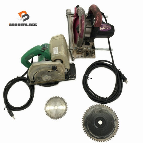 ☆中古品セット☆HITACHI 日立工機 100V 190mm 電子造作丸のこ C7UV2 160mm ブレーキ付き防じん丸のこ C6Y1135620