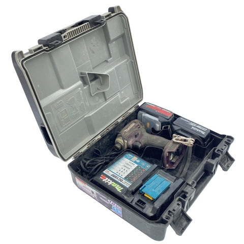 ☆中古品☆makita マキタ 18V 充電式インパクトドライバー TD172DGXAP 紫/パープル バッテリ2個(18V6.0Ah) 充電器 ケース付118118 - 0