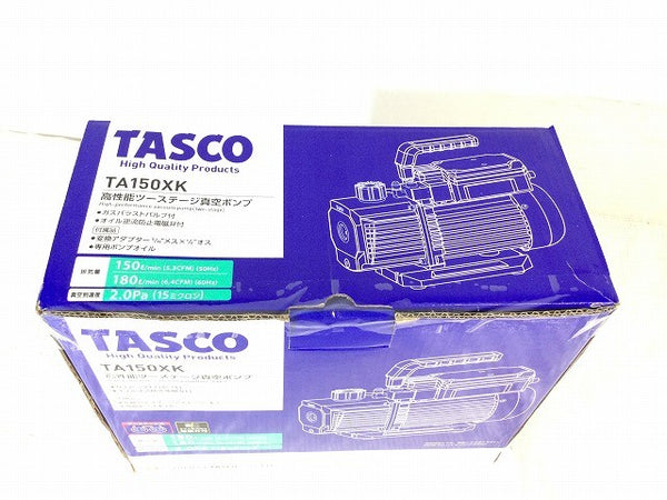 ☆未使用品☆TASCO タスコ オイル逆流防止弁付高性能ツーステージ真空ポンプ TA150XK 黒/ブラック エアコン取付 空調工事 イチネン119413 - 9