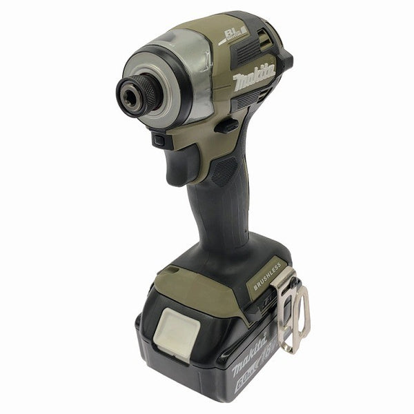 ☆極美品☆makita マキタ 18V 充電式インパクトドライバ TD173DRGXO オリーブ バッテリー2個(18V 6.0Ah)充電器 ケース付135037 - 4