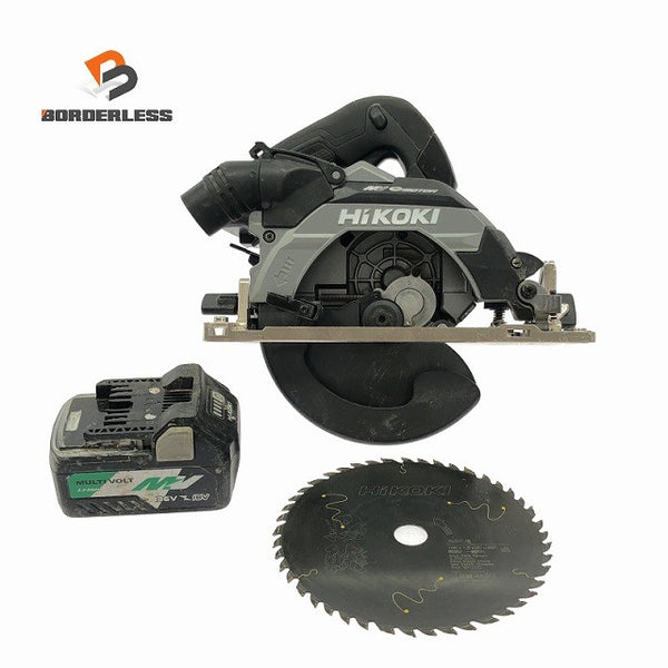 ☆中古品☆HiKOKI ハイコーキ 36V 165mm コードレス丸のこ C3606DB バッテリー1個(BSL36A18)付 充電式マルノコ 丸ノコ136935 - 1