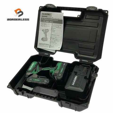 ☆未使用品☆HiKOKI ハイコーキ 18V コードレスインパクトドライバ WH18DD(2BG) バッテリ2個(18V2.0Ah) 充電器付き132596