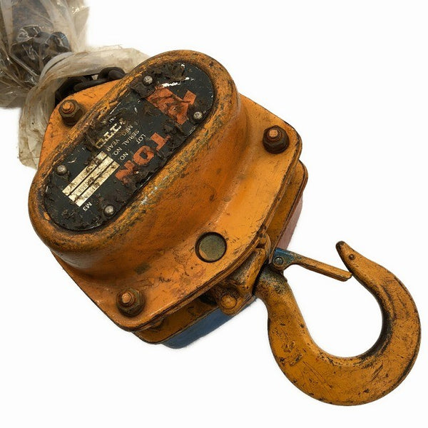 ☆中古品2個セット☆KITO キトー チェーンブロック M3形 CB010 荷重1.0ton/1ton 揚程2.5m 手動式 チェンブロック 吊り具 荷揚げ機136346 - 7