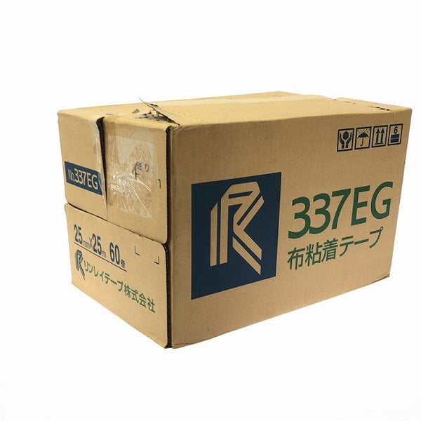 ☆未使用品☆RINREI リンレイテープ 布粘着テープ 337EG 25mm×25m 60巻入 養生用 養生テープ 布テープ 塗装用 建築用134283 - 2