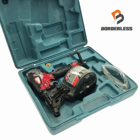 ☆中古品☆makita マキタ 65ｍｍ 高圧 エア釘打ち機 AN610H エア釘打ち機 ロール釘打機 ロール釘打ち機  コイルネイラ 大工道具115125 - 0