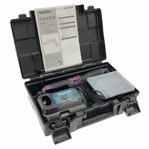 ☆未使用品 限定色☆makita マキタ 7.2V 充電式ペンインパクトドライバー TD023DHXAP 紫/パープル バッテリ2個(1.5Ah) 充電器135301 - 2