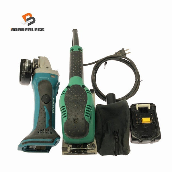 ☆中古品セット☆makita マキタ 14.4V 充電式ディスクグラインダー GA400D バッテリー1個(14.4V 3.0Ah) 仕上げサンダー M931133856 - 1