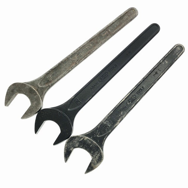 ☆中古品14本セット☆ASH ASAHI アサヒ 旭金属 片口スパナ6本 36～41mm 両口スパナ8本 16-18mm～27-30mm ハンドツール123689 - 8