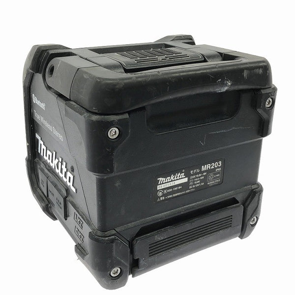 ☆中古品☆makita マキタ 10.8V～18V 充電式スピーカー MR203 本体のみ 黒/ブラック Bluetooth 現場スピーカー アウトドア 音楽 ♪128237 - 5