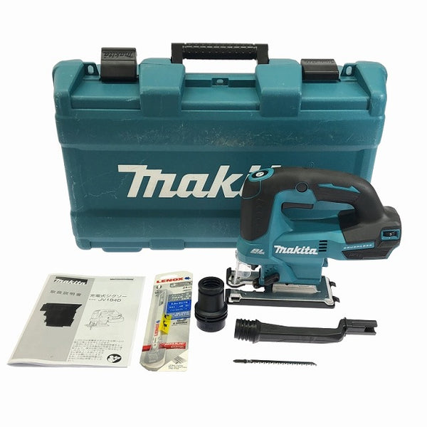 ☆中古美品☆ makita マキタ 18V 充電式ジグソー JV184DZK 青/ブルー 本体+パーツ+替刃+ケース - 3