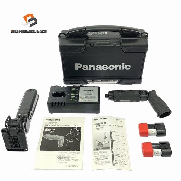 ☆中古品セット☆Panasonic パナソニック 7.2V 充電スティックドリルドライバー EZ7421LA1S-B フルセット LEDマルチライト EZ3720付118803 - 1