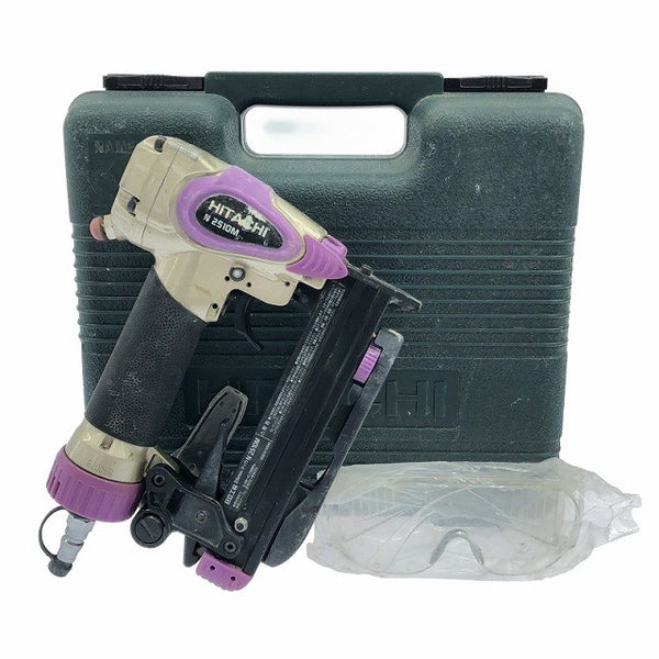 ☆中古品☆HITACHI 日立工機 25mm 常圧 タッカ N2510M 防護ゴーグル ケース付 エアツール エア工具 大工道具122479 - 3