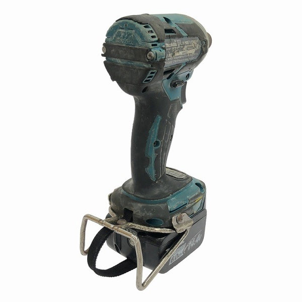 ☆中古品☆makita マキタ 14.4V 充電式インパクトドライバー TD137D 青/ブルー バッテリ1個(14.4V6.0Ah) 充電器付 コードレス120206 - 4