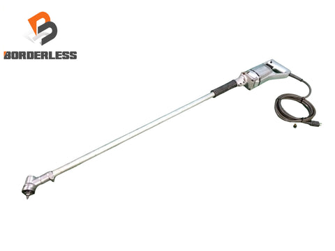 ☆中古品☆HITACIH 日立工機 100V 電気ドリル LUH-DH4 長柄付 ユニサイドジスク付 オートケレンダー 塗装用 屋根ケレン 研磨機130055