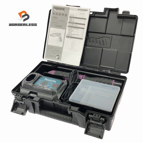 ☆未使用品 限定色☆makita マキタ 7.2V 充電式ペンインパクトドライバ TD023DHXAP 紫/パープル バッテリ2個(1.5Ah) 充電器 ケース133369