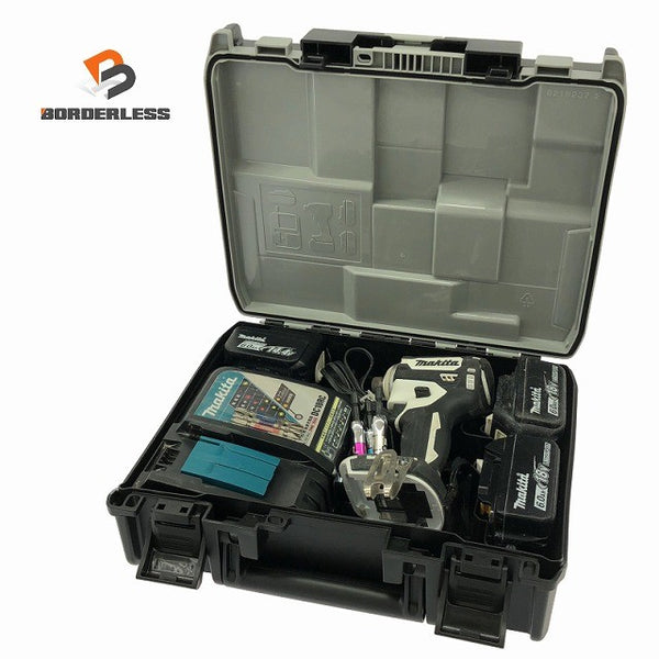 ☆中古品☆makita マキタ 18V 充電式インパクトドライバ TD171D バッテリー3個(6.0Ah)+バッテリー1個(14.4V 6.0Ah)充電器+ケース132780 - 1