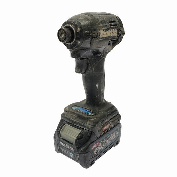 ☆中古品☆ makita マキタ 40Vmax 充電式インパクトドライバ TD002G 黒/ブラック 本体+バッテリー1個(2.5Ah)充電器+ケース130047 - 4