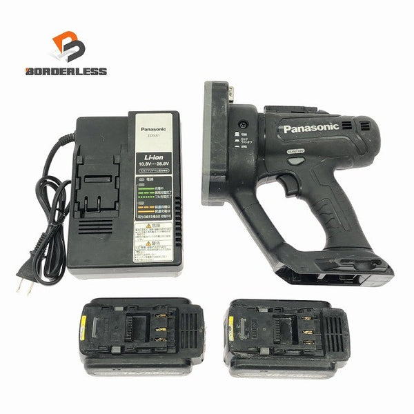 ☆中古品 Panasonic パナソニック 14.4V/18V 充電全ネジカッター EZ45A8 黒 バッテリ2個(18V5.0Ah) 充電器付 充電式 コードレス136163 - 1