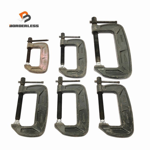 ☆中古品6個セット☆SUPERTOOL スーパーツール シャコ万力 BC75E×1 BC100E×4 BC150E×1 固定クランプ シャコマン 蝦蛄万力132957