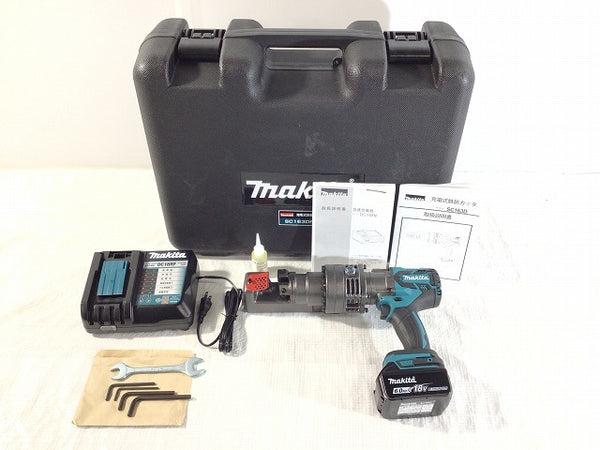 ☆未使用品☆ makita マキタ 18V 鉄筋カッタ SC163DRG 青/ブルー バッテリー1個(6.0Ah)充電器+パーツ+ケース - 3