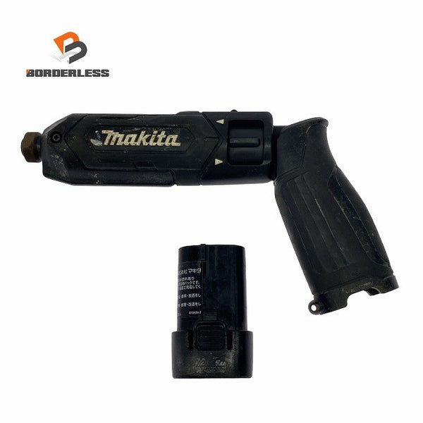 ☆中古品☆makita マキタ 7.2V 充電式ペンインパクトドライバー TD022D 黒/ブラック バッテリ1個(1.5Ah)付 コードレス ペンパク131608 - 1
