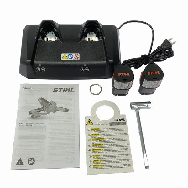 ☆未使用品☆STIHL スチール バッテリーガーデンカッター GTA40 バッテリー2個 充電器付き 電動工具 造園 せん定ハサミ134617 - 9