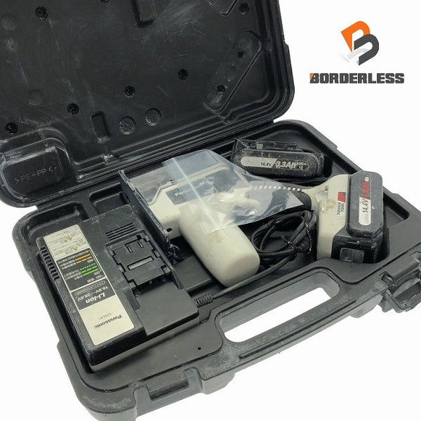 ☆中古品☆ Panasonic パナソニック 14.4V 充電角穴カッター EZ4543 バッテリー2個(14.4V 3.3Ah/4.2Ah)充電器+ケース113334 - 2