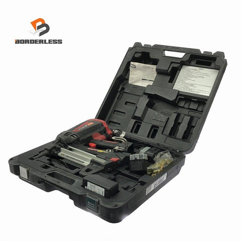 ☆中古品☆MAX マックス ガスネイラ GS-738C2 バッテリ2個(6V1.5Ah) 充電器 ケース付 充電式 ガス式鋲打ち機 ガスピンネイラ127936