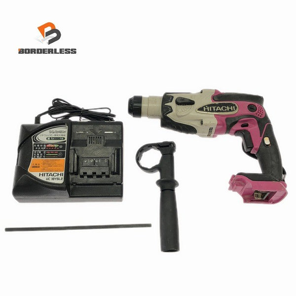 ☆中古品☆HITACHI 日立工機 14.4V  コードレスロータリハンマドリル DH14DSL 充電器付 充電式 ロータリーハンマードリル133198 - 1