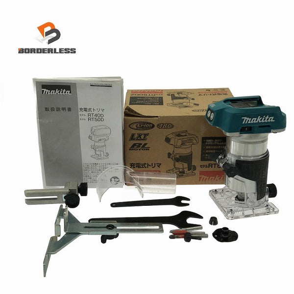 ☆中古品☆makita マキタ 18V 充電式トリマ RT50DZ コードレス トリマー/ルーター ダイヤル変速 木材加工 電動工具136604 - 1