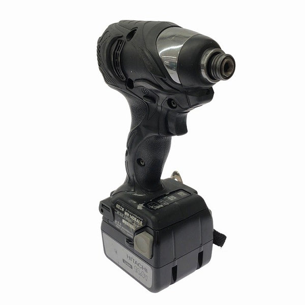 ☆比較的綺麗☆HITACHI 日立工機 14.4V コードレスインパクトドライバー WH14DBAL2(2LSCK)(B) 黒 バッテリ2個(3.0Ah) 充電器 ケース129461 - 5