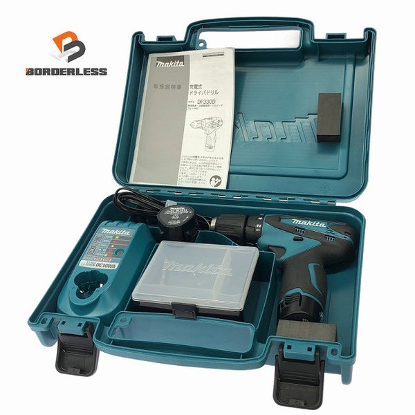 ☆極美品☆makita マキタ 10.8V 充電式ドライバドリル DF330DWX バッテリー2個(10.8V 1.3Ah) 充電器付き 電動工具131731 - 1