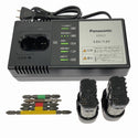 ☆美品☆Panasonic パナソニック 7.2V スティックインパクトドライバー EZ7521LA2S-H バッテリー2個 充電器 ケース付133260 - 10
