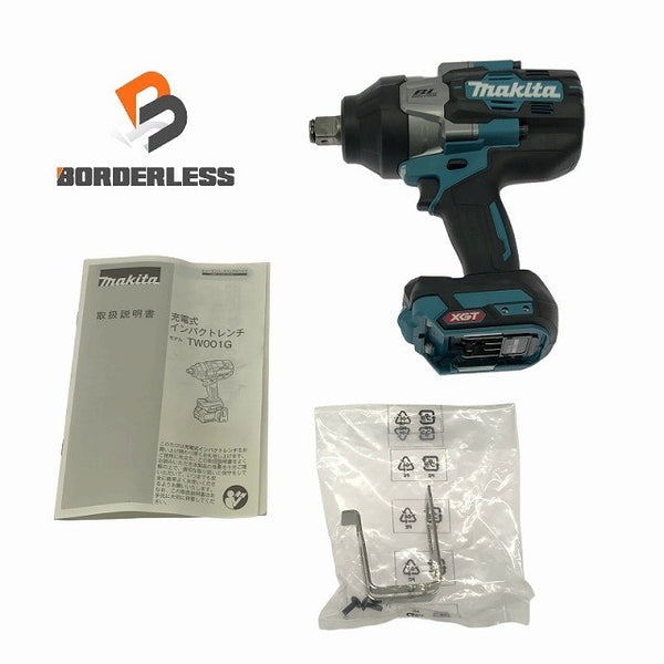 ☆未使用品☆ makita マキタ 40Vmax 充電式インパクトレンチ TW001GZ 青/ブルー 本体+パーツ134815 - 1
