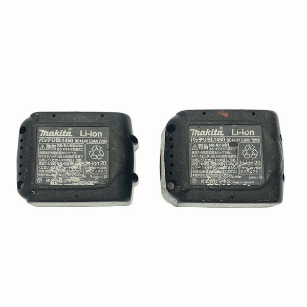 ☆中古品2個セット☆makita マキタ 14.4V 5.0Ah 純正リチウムイオンバッテリー BL1450 リチウムイオン電池 蓄電池 充電池137119 - 10