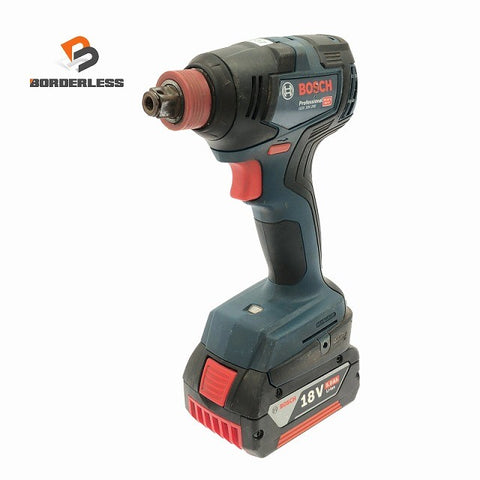 ☆中古品☆BOSCH ボッシュ 18V コードレスインパクトドライバー/レンチ GDX18V-200 バッテリ1個(18V5.0Ah)付 充電式132546