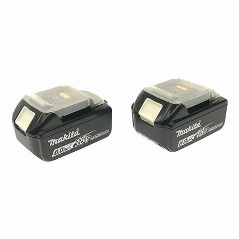 ☆未使用品 2個セット☆makita マキタ 18V 6.0Ah 純正リチウムイオンバッテリー BL1860B 急速 残量 蓄電 LITHIUM-ION 雪/飛行機 116103116103 - 0