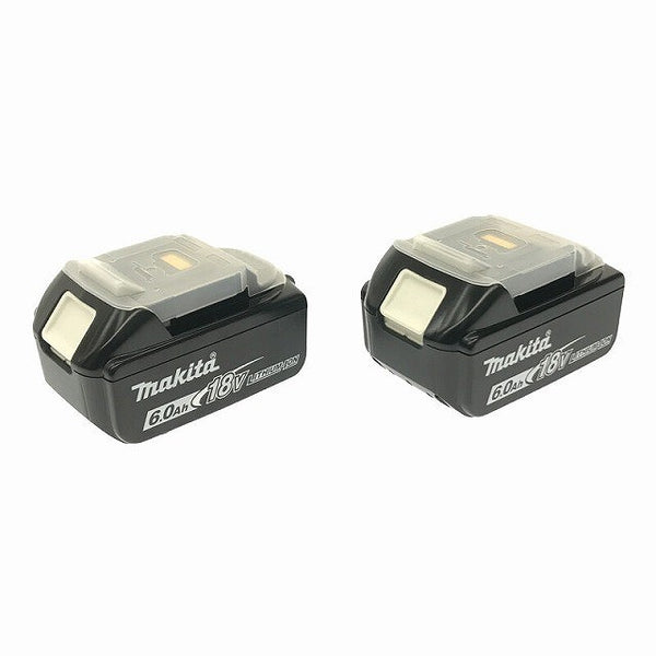 ☆未使用品 2個セット☆makita マキタ 18V 6.0Ah 純正リチウムイオンバッテリー BL1860B 急速 残量 蓄電 LITHIUM-ION 雪/飛行機 116103116103 - 2