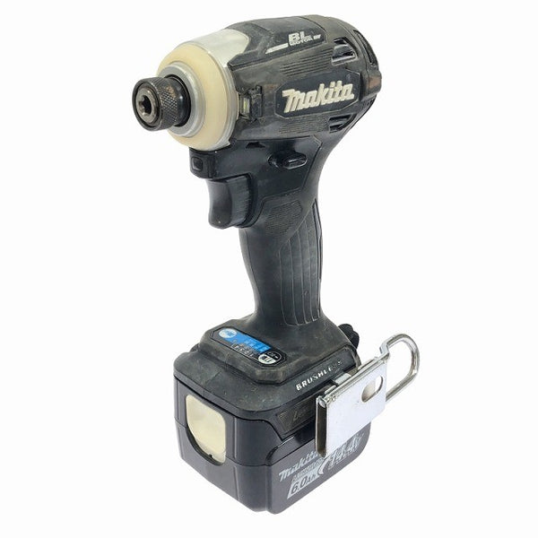 ☆中古品☆makita マキタ 14.4V 充電式インパクトドライバー TD162DRGXB バッテリー2個(14.4V 6.0Ah)充電器 ケース付 コードレス116948 - 4