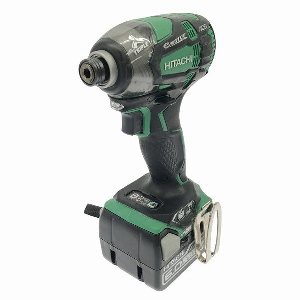 ☆比較的綺麗☆ HITACHI 日立工機 14.4V コードレスインパクトドライバ WH14DDL2 2LYPK(L) アグレッシブグリーン137959 - 4