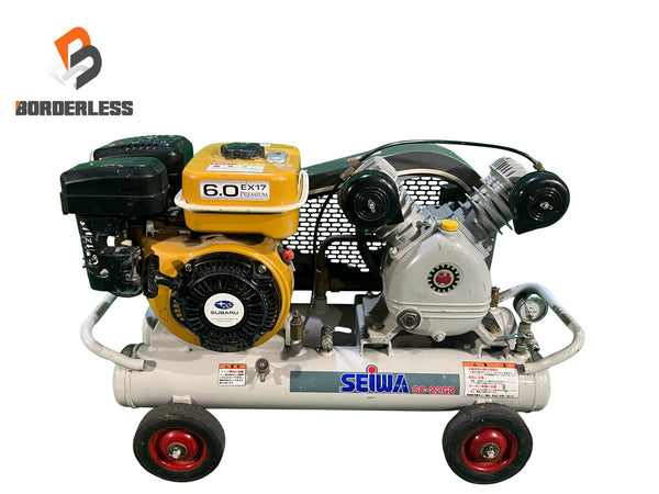 ☆中古品 近畿圏のみ送料無料!☆SEiWA 精和産業 エンジンコンプレッサー SC-22GR 3馬力 エンジン式コンプレッサー134855 - 1