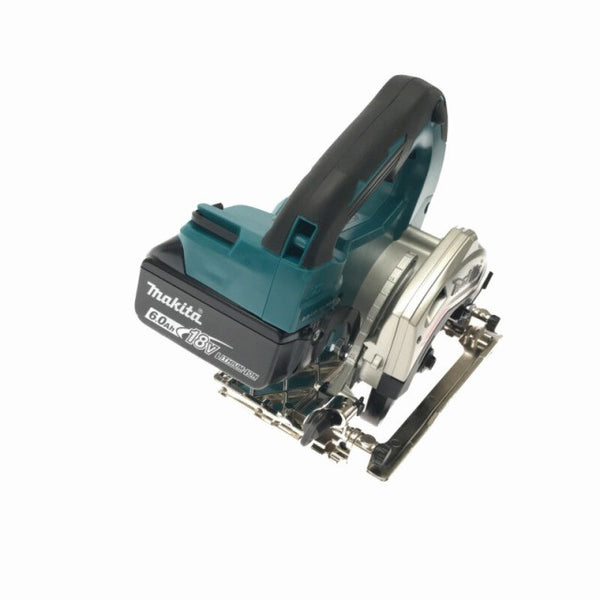 ☆未使用品☆makita マキタ 18V 125mm 充電式マルノコ HS474DRGX 青 バッテリ2個(6.0Ah) 充電器 ケース付 鮫肌 コードレス丸のこ133794 - 6