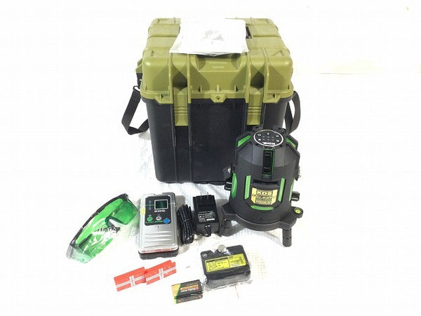 ☆未使用品☆ムラテックKDS 電子整準高輝度レーザー墨出器 DSL-93RG 受光器 バッテリ2個 ケース付 リアルグリーンレーザー墨出し器119060 - 3