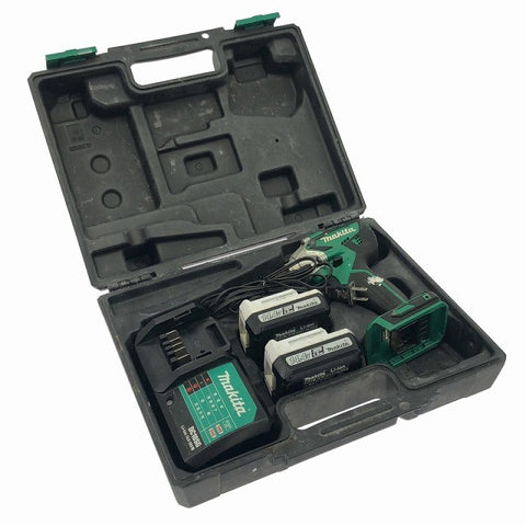 ☆中古品☆makita マキタ 14.4V 充電式インパクトドライバー MTD001DSX バッテリー2個(14.4V 1.5Ah) 充電器 ケース付 DIY用116979 - 0