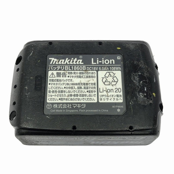 ☆中古品ト☆ makita マキタ 18V 6.0Ah 純正リチウムイオンバッテリー BL1860B 残量確認 LITHIUM-ION 雪/飛行機マーク123181 - 10